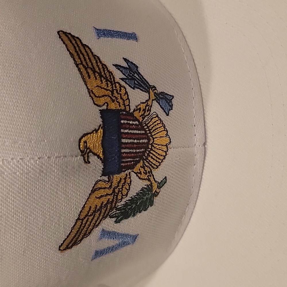 Snap Back Virgin Islands Embroidered White‎ Ball Cap